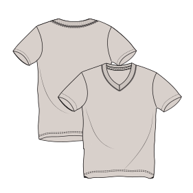 Moldes de confeccion para NENES Remeras Camiseta Pajama 9002